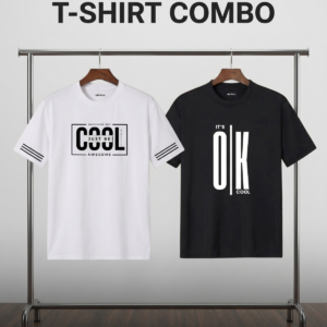 Premium Black & White T-Shirt Combo (Pack of 2) – Cool Edition | ISRA Fashion