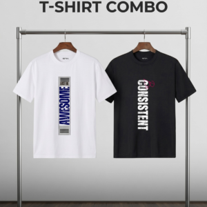 Motivation Streetwear T-Shirt Combo (Pack of 2) – Awesome & Consistent Edition | ISRA Fashion