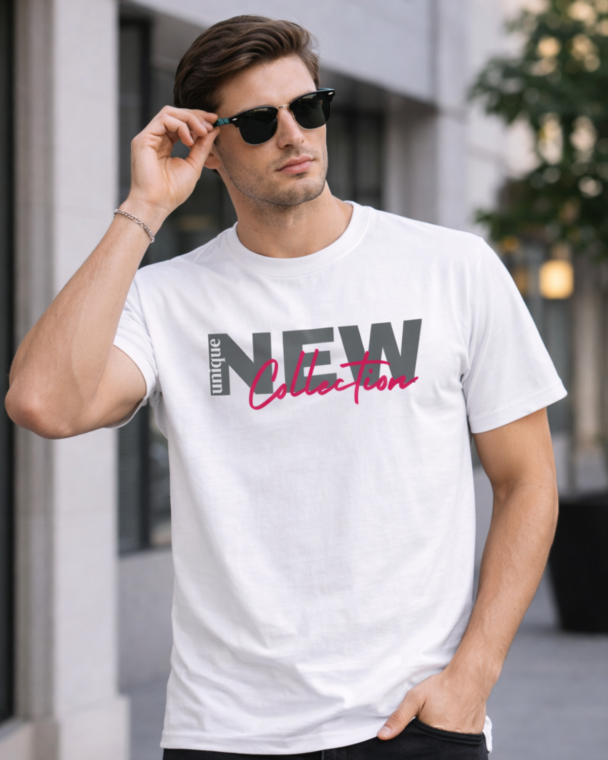 New Collection Signature Oversized T-Shirt (Black & White)