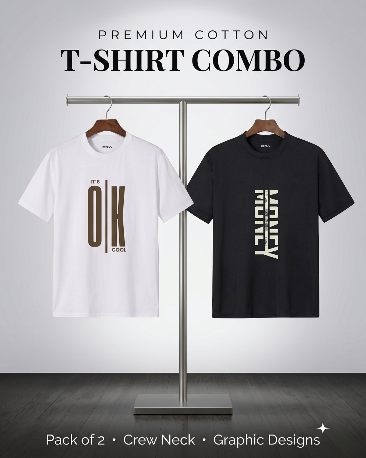 Premium Cotton T-Shirt Combo (Pack of 2) – Street Style Edition