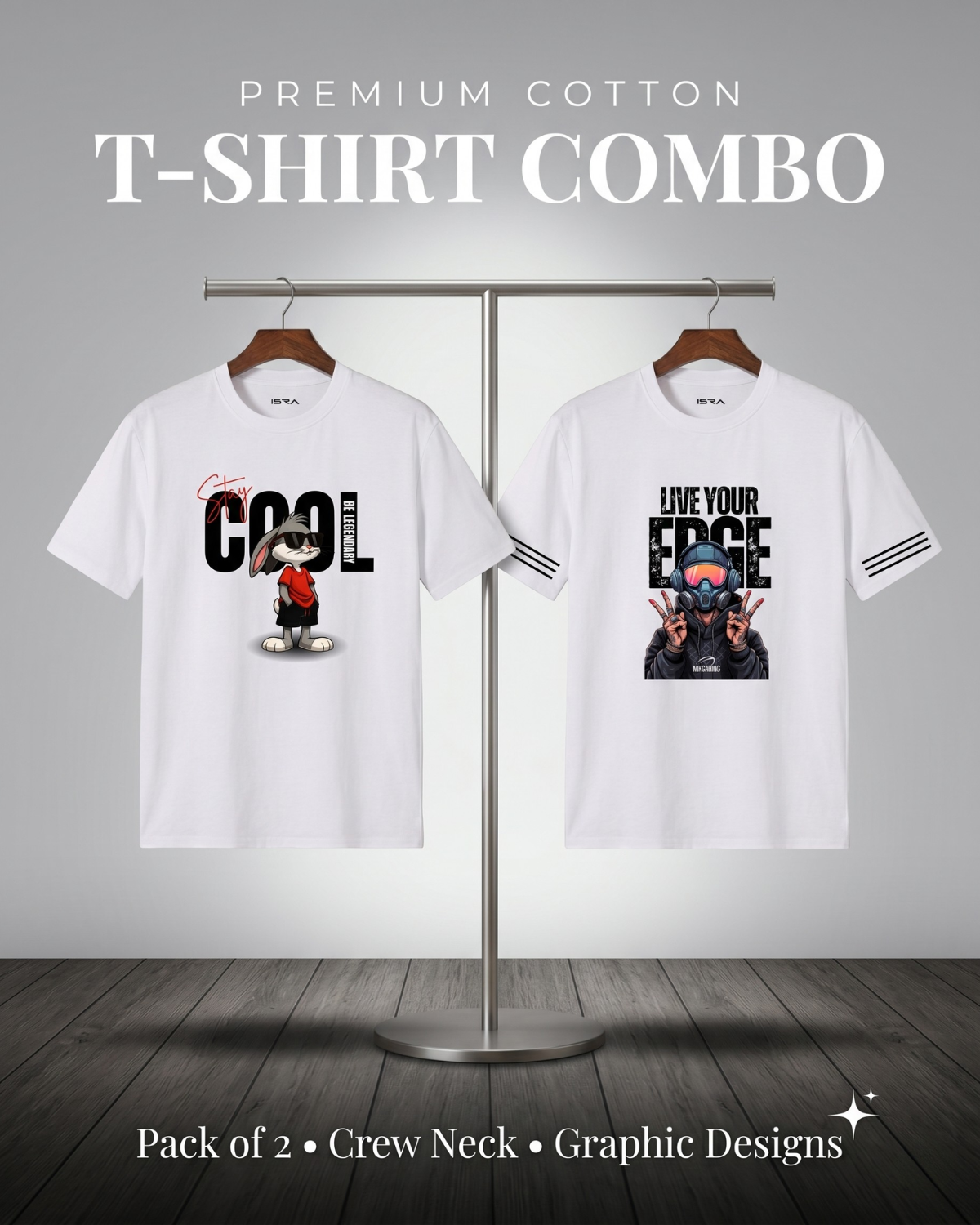 Graphic Streetwear  Man T-Shirt Combo (Pack of 2) – Cool & Edge Edition
