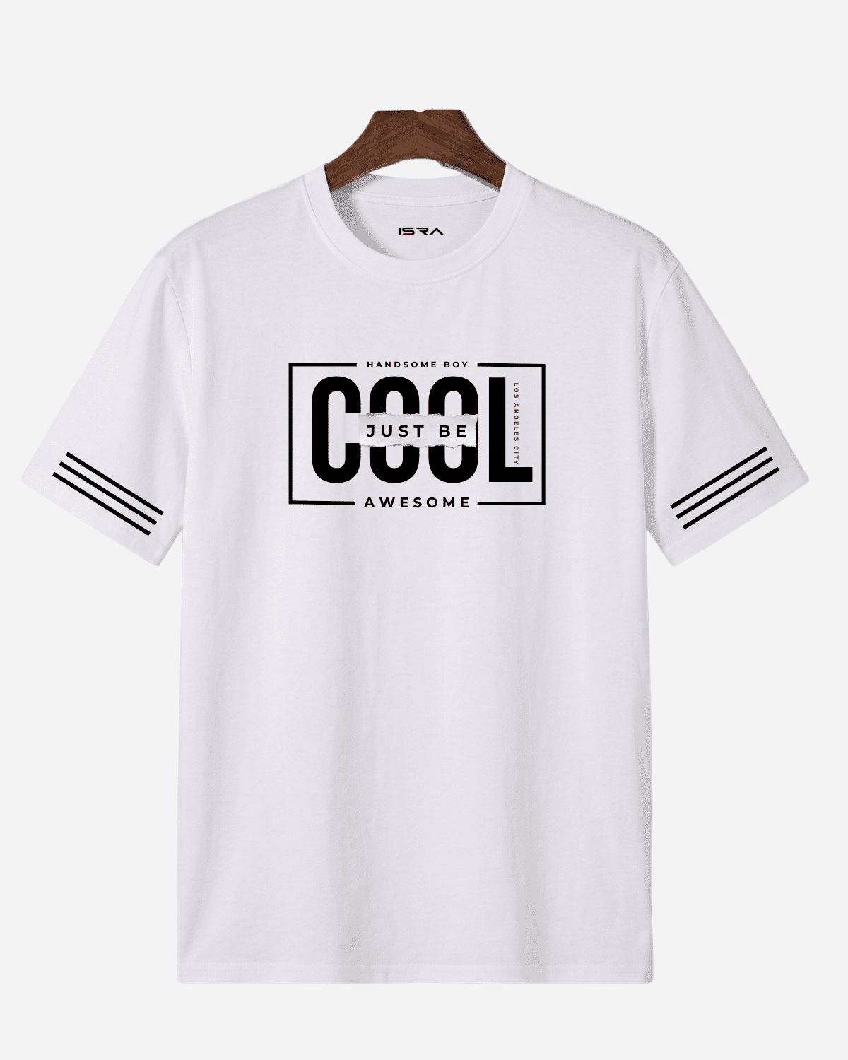 Just Be Cool Minimal Typography T-Shirt (Black & White)