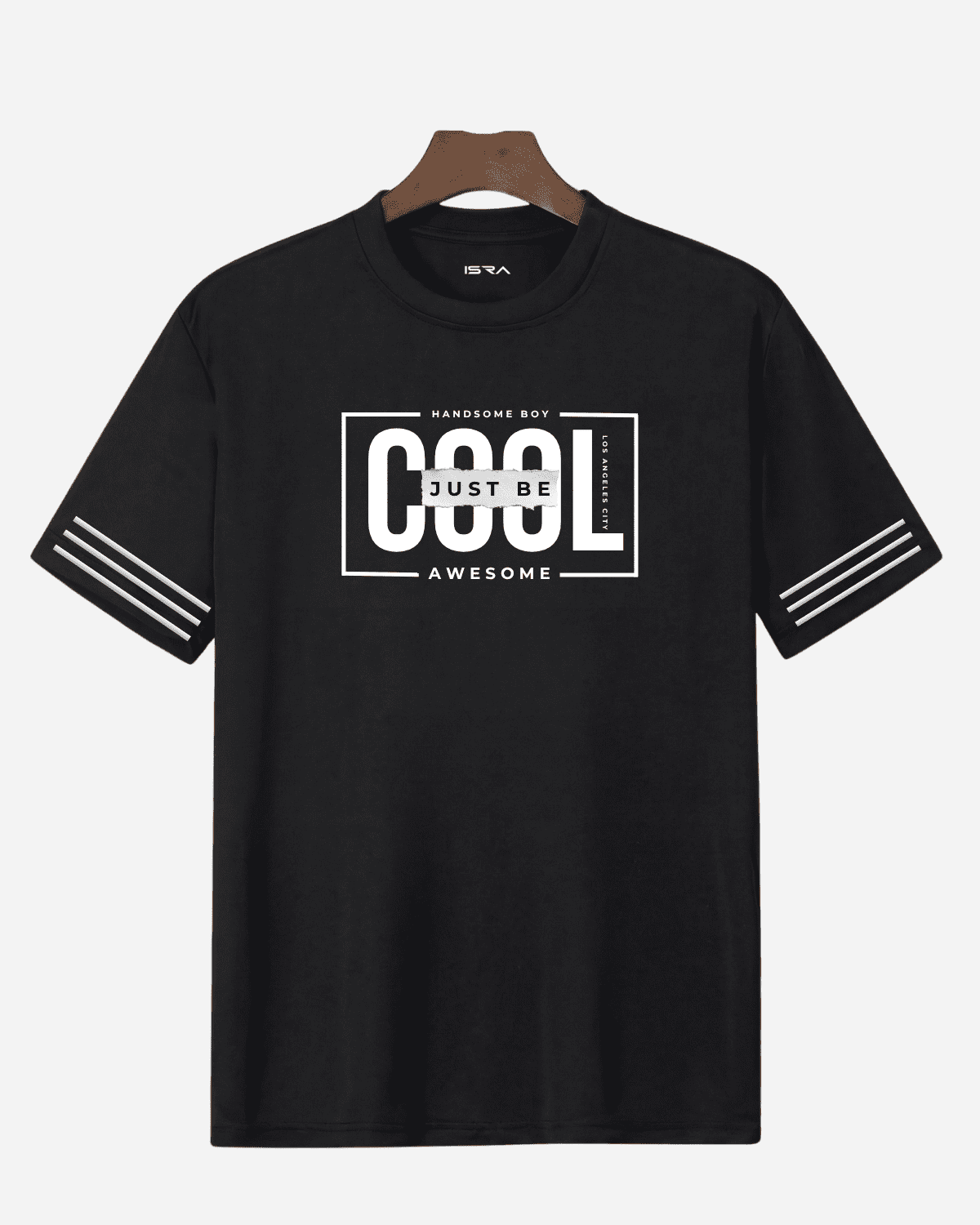 Just Be Cool Minimal Typography T-Shirt (Black & White)