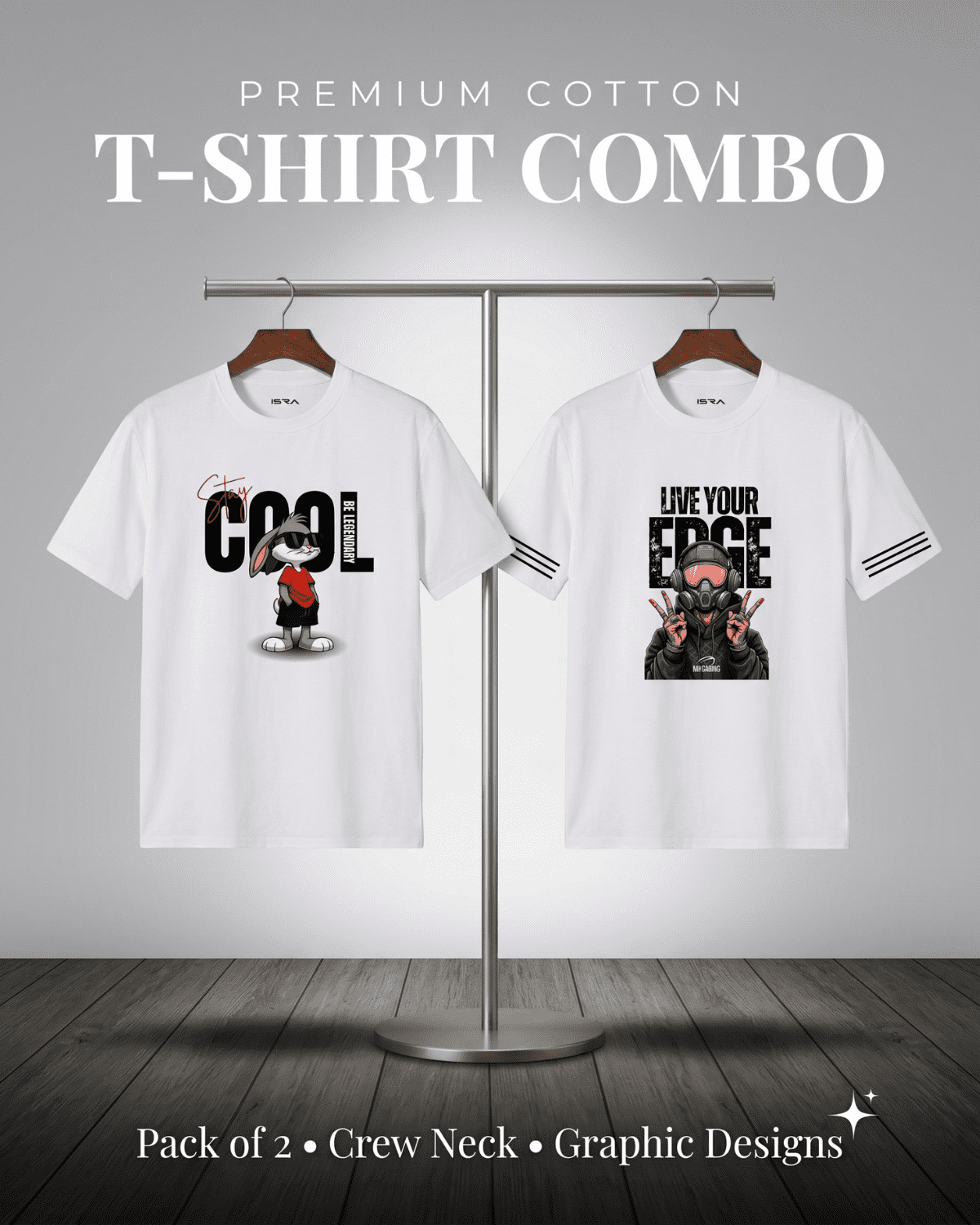 Graphic Streetwear  Man T-Shirt Combo (Pack of 2) – Cool & Edge Edition