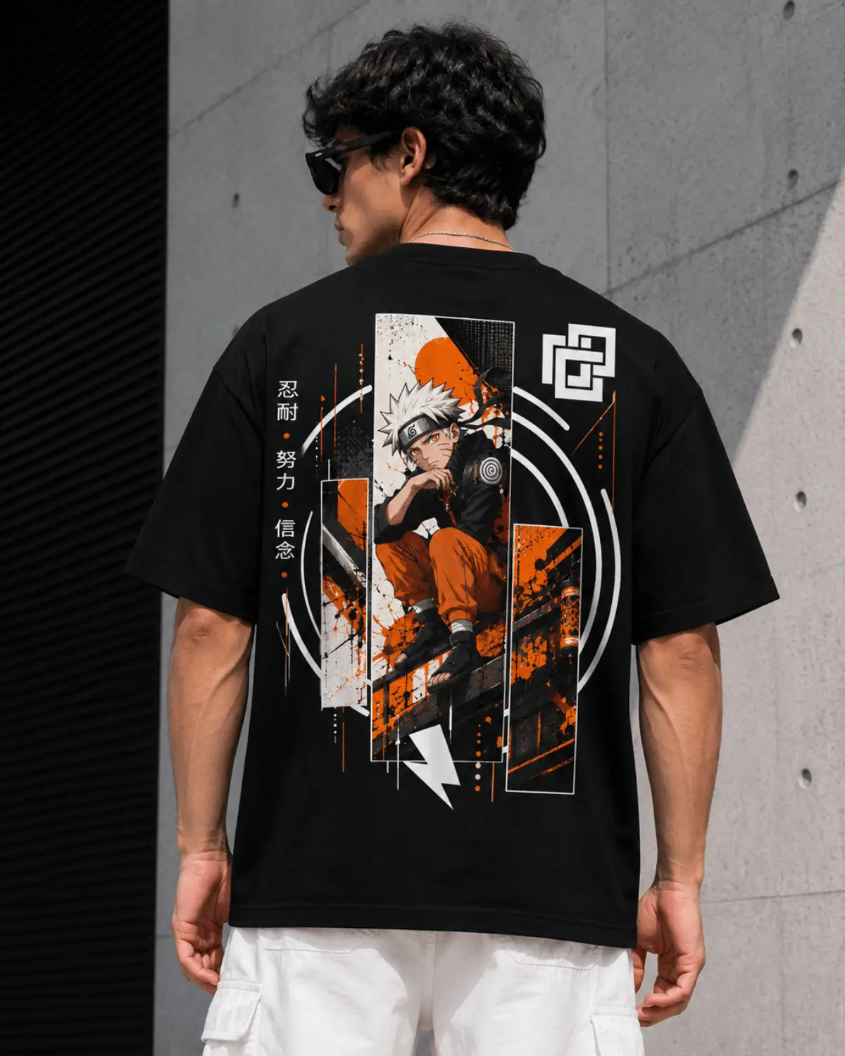 Naruto Anime Oversized T-Shirt | Premium Black Graphic Tee